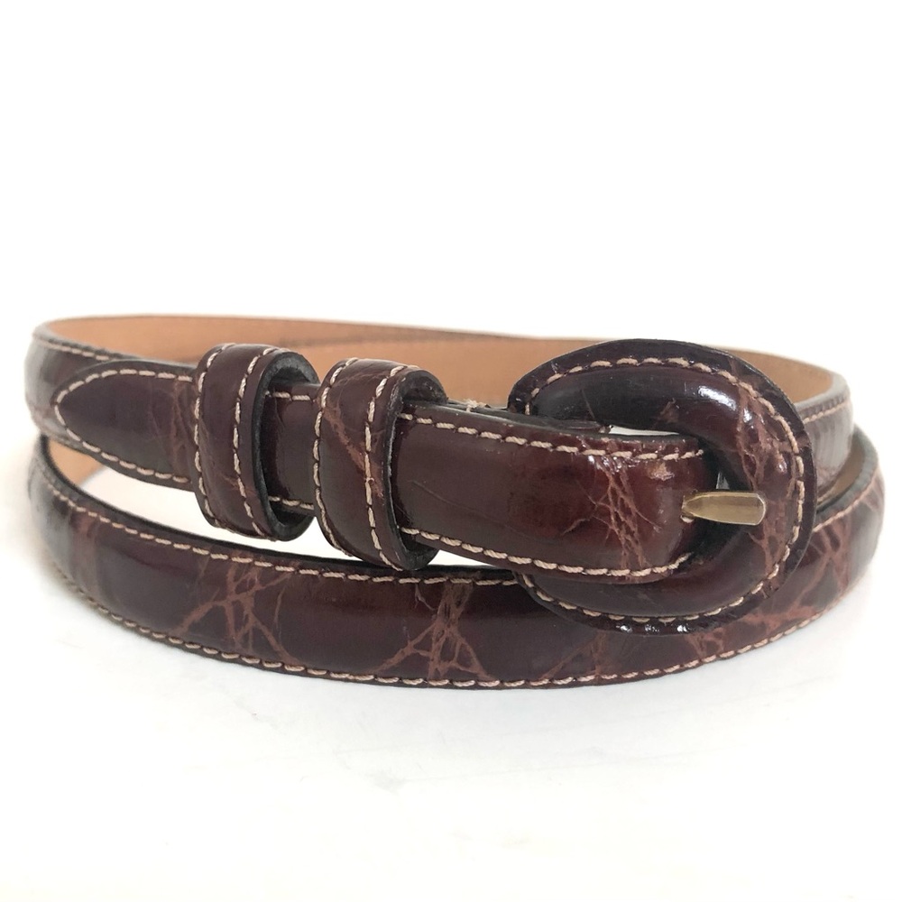 Elegant Brown Leather Belt